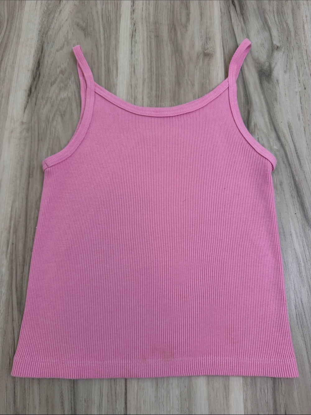 John GaltWomen’s Pink Ribbed Tank Top - Classic Spaghetti Strap size XXS